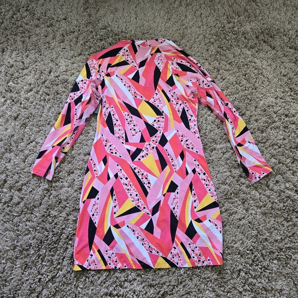 NWT IBKUL L/S Zip Mandarin Collar Dress - Picture 7 of 16